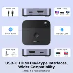 UGREEN USB-C+HDMI مبدّل 2 دخل 1 خرج