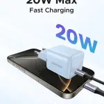 UGREEN 20W شاحن USB-C GaN سريع أوروبي