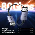 UGREEN DP ذكر إلى ذكر 16K كابل مضفر 1M