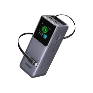 عرض UGREEN 20000mAh بطارية خارجية 165W مع قابل للسحب كابل