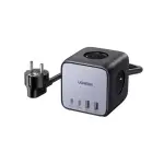 UGREEN DigiNest مكعب مشترك كهرباء (3 AC مقابس + 65W 2A2C) أوروبي أسود