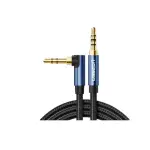 UGREEN 3.5mm ذكر إلى 3.5mm ذكر كابل مطلي بالذهب Metal علبة مع Braid 1m (أزرق أسود)