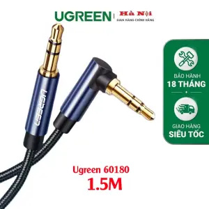UGREEN 3.5mm Male To Male Angled Cable 1.5M