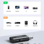 UGREEN USB 2.0 to 3.5mm Bluetooth Transmitter/Receiver Adapter with Audio Cable