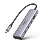 UGREEN USB-C إلى 3*USB 3.0 A + HDMI 4K@60Hz max + SD/TF محول متعدد الوظائف