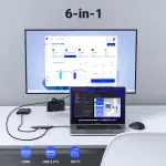 UGREEN USB-C إلى 3*USB 3.0 A + HDMI 4K@60Hz max + SD/TF محول متعدد الوظائف