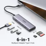UGREEN USB-C إلى 3*USB 3.0 A + HDMI 4K@60Hz max + SD/TF محول متعدد الوظائف