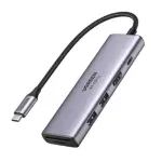 UGREEN USB-C إلى 2*USB 3.0 A + HDMI 4K@60Hz max + SD/TF + PD محول مع PD Charging