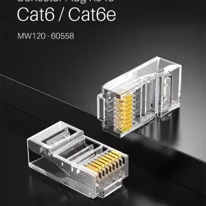 UGREEN Cat 6 Unshielded RJ45 Modular Plugs 100-Pack