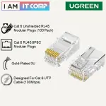 UGREEN Cat 6 Unshielded RJ45 Modular Plugs 100-Pack