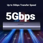 UGREEN USB-C إلى 3×USB-A 3.0 موزع حتى 5Gpbs + RJ45 (1000M) محول إيثرنت (ألمنيوم علبة)