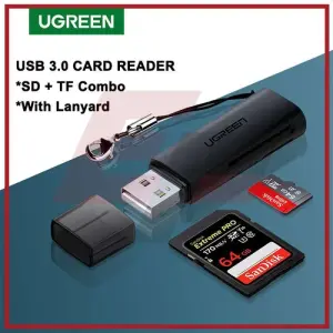 UGREEN USB3.0 TF/SD قارئ بطاقات Simultaneous Use
