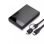 UGREEN USB 3.1 2.5" حاوية قرص صلب 6G مع USB-A إلى USB-C كابل + USB-C إلى USB-C كابل