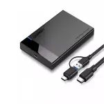 UGREEN USB 3.1 2.5" حاوية قرص صلب 6G مع USB-A إلى USB-C كابل + USB-C إلى USB-C كابل