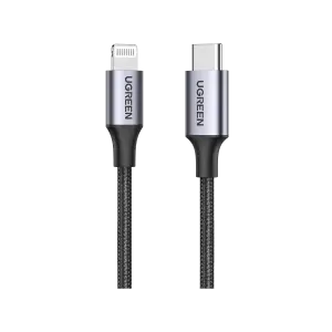 عرض UGREEN USB-C إلى Lightning PD شحن سريع 3A Max أسود 2m
