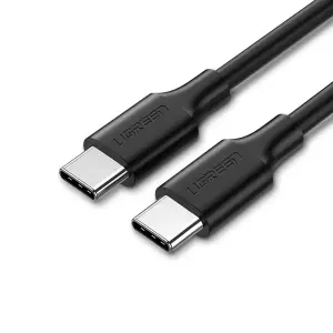 عرض UGREEN USB-C 2.0 ذكر إلى USB-C 2.0 ذكر 3A كابل بيانات 60W أسود 3M