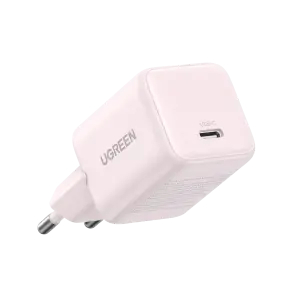 عرض UGREEN 30W شاحن USB-C GaN سريع وردي أوروبي