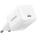 UGREEN 30W شاحن USB-C GaN سريع طقم أبيض أوروبي