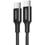 UGREEN USB-C إلى USB-C PD شحن سريع 100W كابل مضفر 5A Max 1m أسود