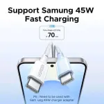 UGREEN USB-C إلى USB-C PD شحن سريع 100W كابل مضفر 5A Max 2m وردي