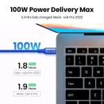 UGREEN USB-C إلى USB-C PD شحن سريع 100W كابل مضفر 5A Max 2m وردي