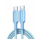 UGREEN USB-C إلى USB-C PD شحن سريع 100W كابل مضفر 5A Max 2m أزرق