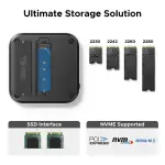 UGREEN USB-C إلى 3*USB-A3.2+2*USB-A3.0+2*USB-C3.2+SD&TF+M.2Nvme+USB-C(5V)
