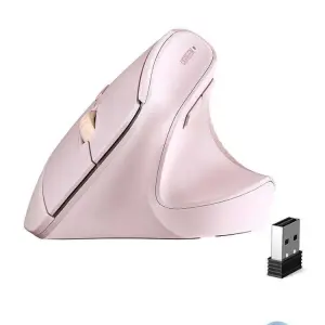 UGREEN لاسلكي عمودي ماوس Pink 2.4Ghz&BT