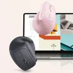 UGREEN Wireless Vertical Mouse Pink 2.4Ghz&BT