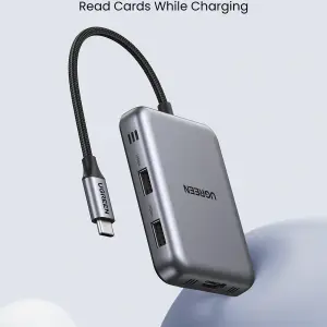 عرض UGREEN USB-C إلى HDMI+USB-A 3.2*2 10G+USB-C 3.2 10G+SD