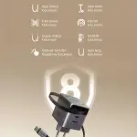 UGREEN 45W شاحن GaN سريع مع قابل للسحب كابل