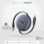 UGREEN USB-C to USB-C PD Fast Charging Retractable Cable 100W Max 1m