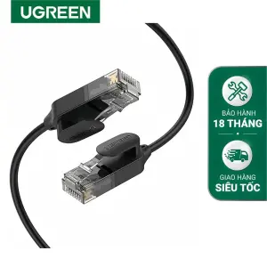 عرض UGREEN CAT 6A Pure Copper Ethernet Cable OD2.8 0.5m (Black)