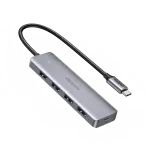 UGREEN USB-C إلى 4-منفذ USB 3.0 موزع حتى 5Gpbs موزع مع USB-C Power Supply (غلاف ABS+Metallic paint)