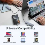 UGREEN USB-C إلى 4-منفذ USB 3.0 موزع حتى 5Gpbs موزع مع USB-C Power Supply (غلاف ABS+Metallic paint)