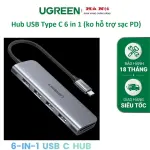 UGREEN USB-C إلى 3 منافذ USB3.0-A موزع + HDMI + TF/SD مع PD (رمادي فضائي)
