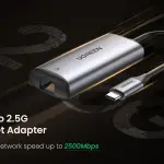 UGREEN USB-C إلى RJ45 2.5G محول إيثرنت (رمادي فضائي)