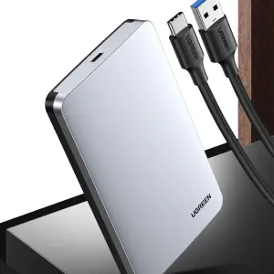 UGREEN 2.5'' SATA External حاوية قرص صلب 6Gbps مع C إلى A كابل