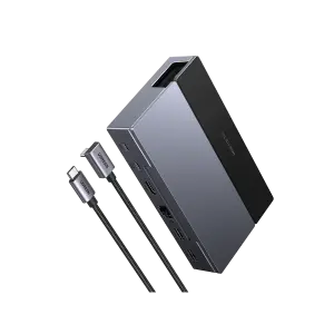 عرض UGREEN USB-C إلى HDMI+2xUSB-A 3.0+1xUSB-C 3.0+GigabitRJ45+PD