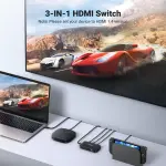 UGREEN HDMI Switcher 3 دخل 1 خرج 4K@30HZ