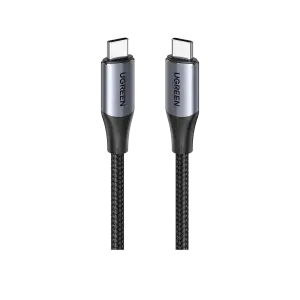 عرض UGREEN USB-C 3.1 M/M Gen2 5A Cable with Braided 1m (Black)