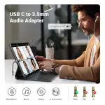 UGREEN Type C Male To 3.5mm Audio Adapter 10CM With Chip