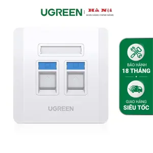 UGREEN Dual Port Wall Plate 1 PCs/Bag