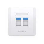 UGREEN Dual منفذ Wall Plate 1 قطعة/حقيبة