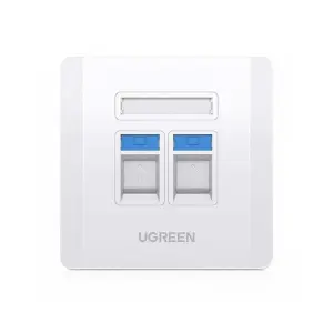 عرض UGREEN Dual منفذ Wall Plate 1 قطعة/حقيبة