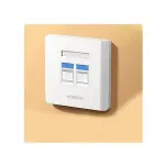 UGREEN Dual منفذ Wall Plate 1 قطعة/حقيبة