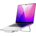 UGREEN حامل لابتوب مكتبي من الفولاذ المقاوم للصدأ ارتفاع قابل للتعديل 87 إلى 131mm 11-17 inch (فضي)
