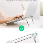 UGREEN حامل لابتوب مكتبي من الفولاذ المقاوم للصدأ ارتفاع قابل للتعديل 87 إلى 131mm 11-17 inch (فضي)