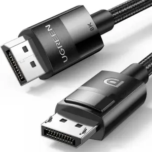 UGREEN DP Male to Male DP1.4 8K Round Cable ABS Shell Braid 2m (Black)