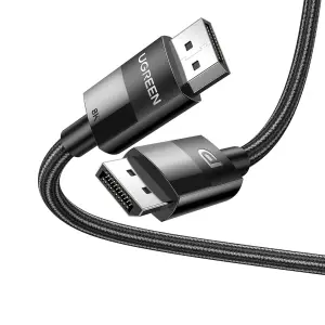 UGREEN DP 1.4 Male to Male Plastic Case Braided Cable 3m